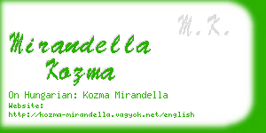 mirandella kozma business card